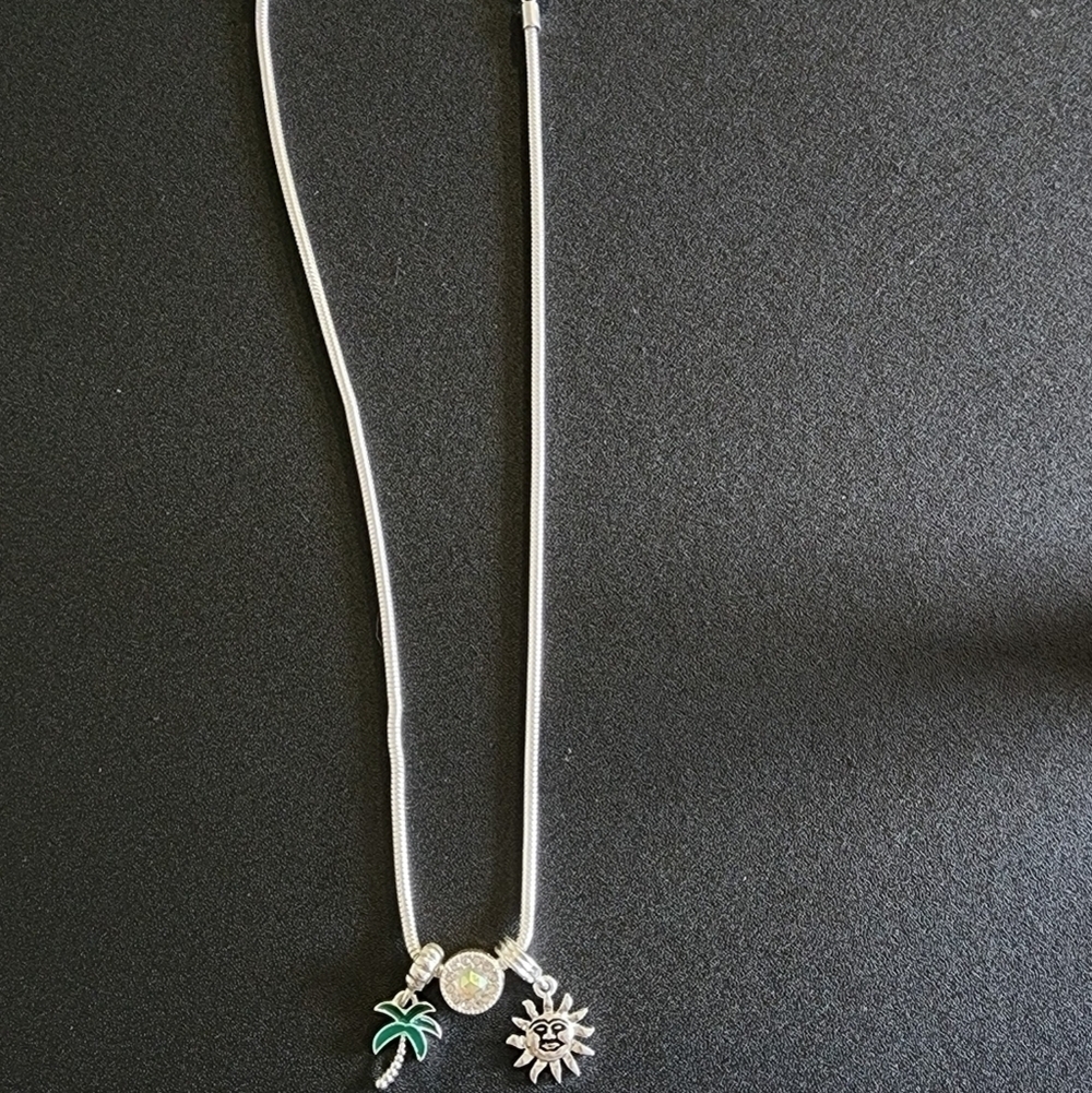 Fashion chain necklace with charms